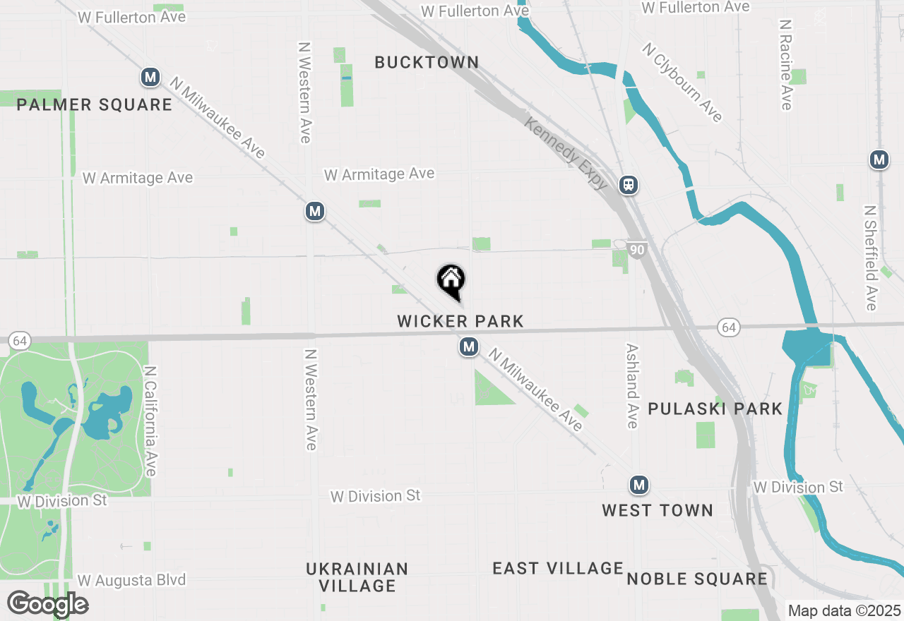Map of 1647 N Milwaukee Avenue #207, Chicago, IL 60647