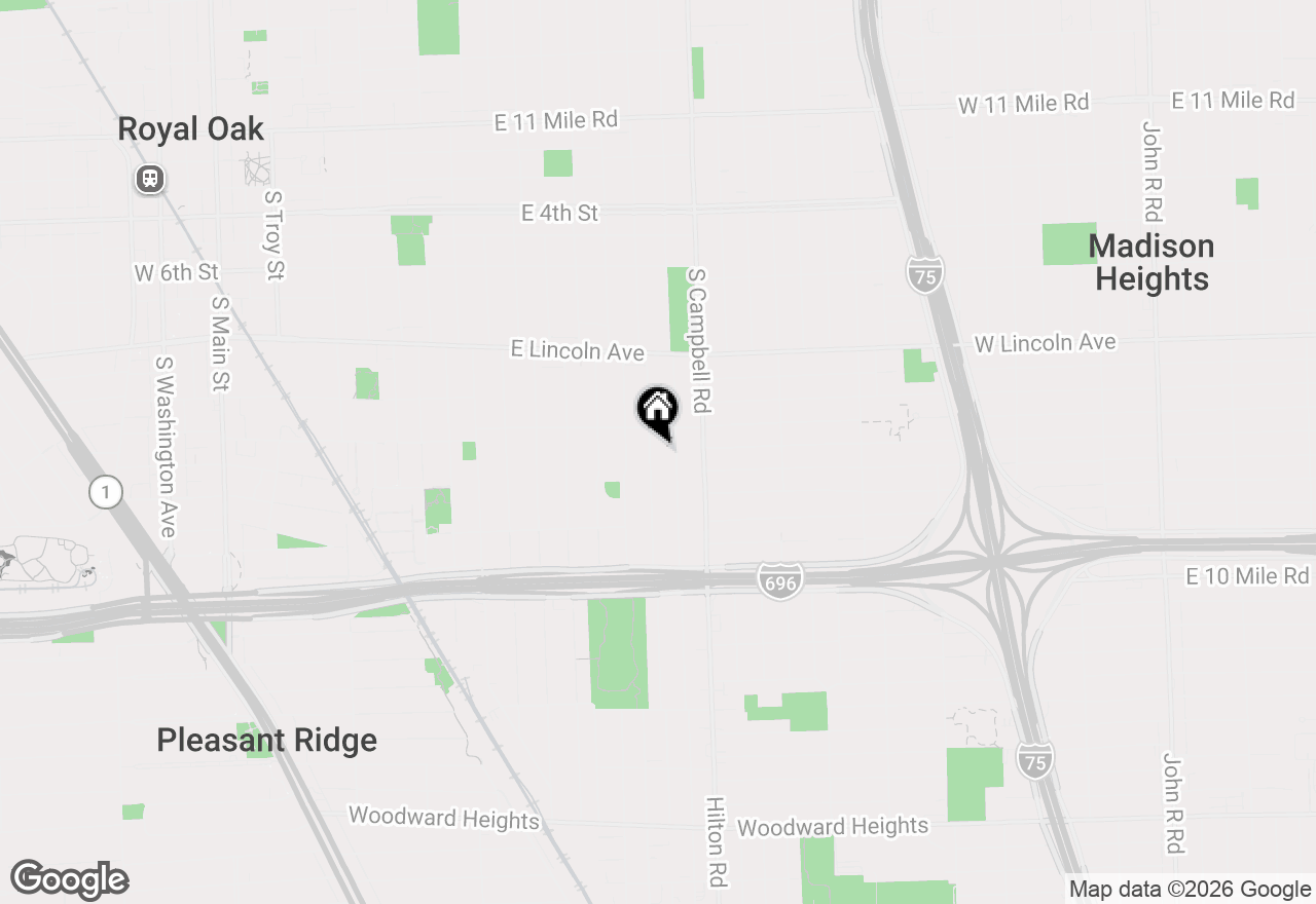 Map of 1127 Mclean Avenue, Royal Oak, MI 48067