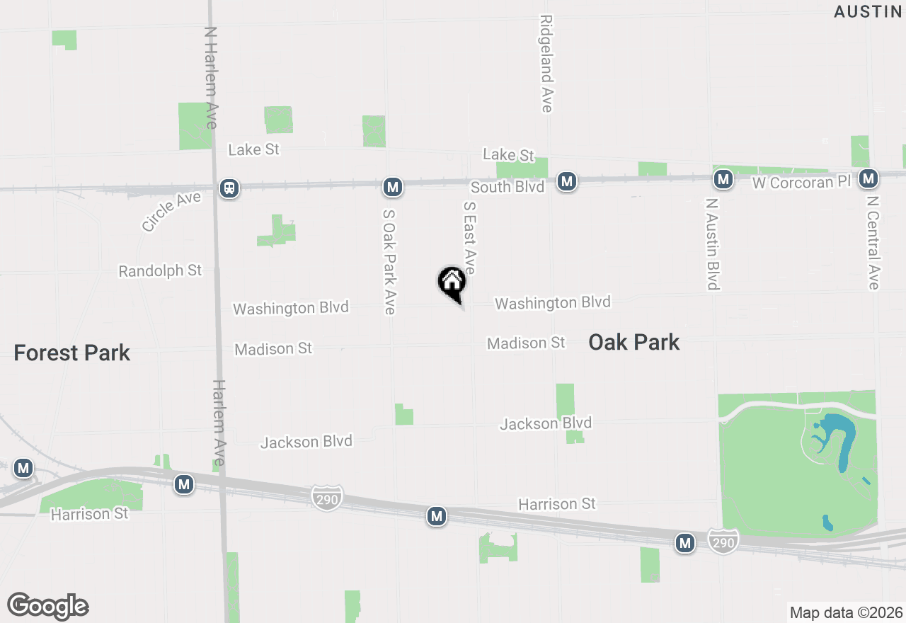 Map of 623 Washington Boulevard #3N, Oak Park, IL 60302