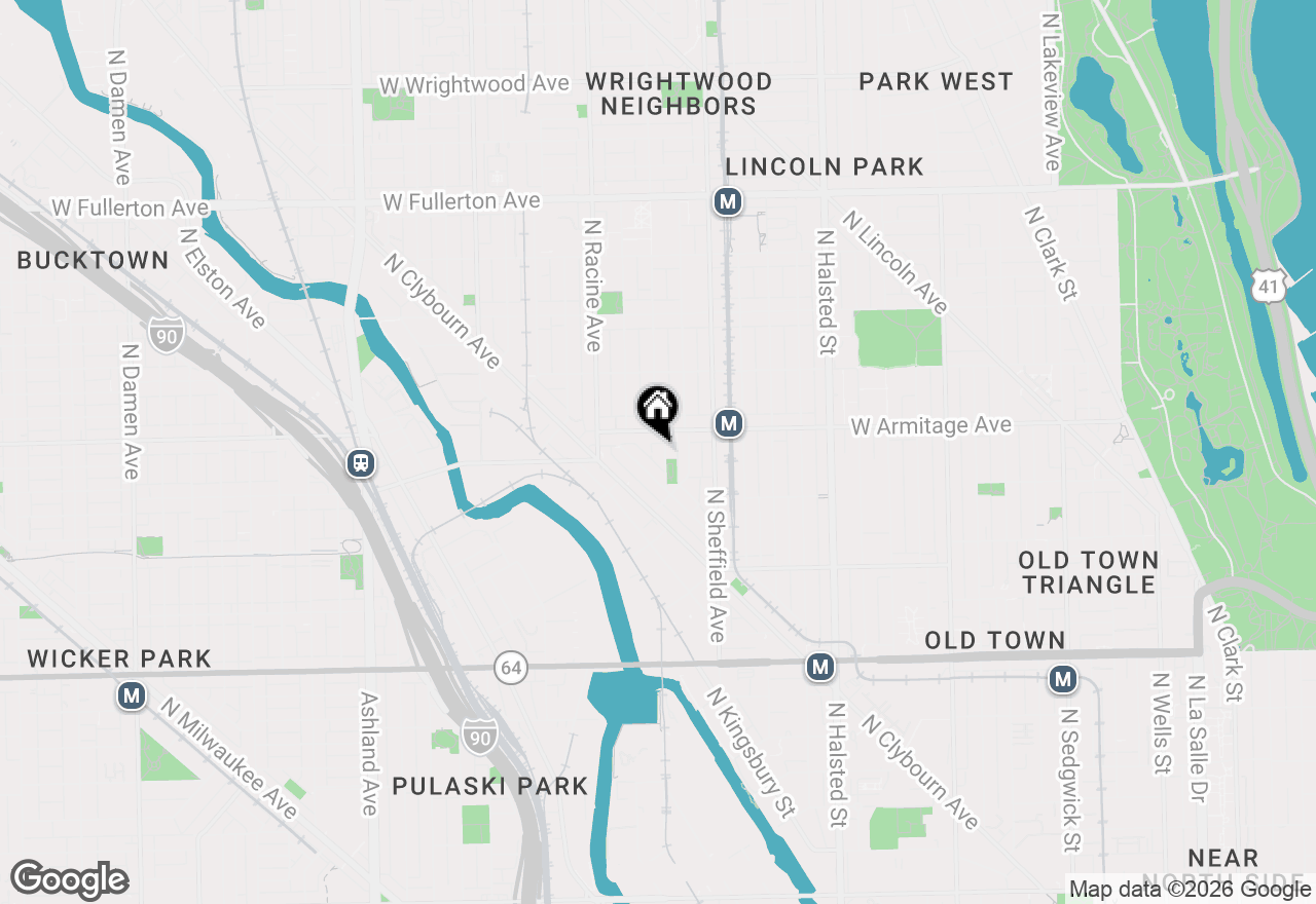 Map of 1952 N Seminary Avenue #1F, Chicago, IL 60614