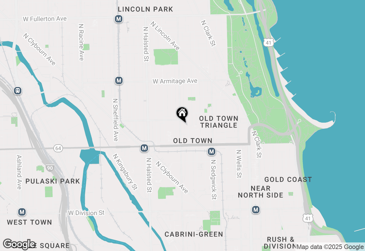 Map of 1715 N Larrabee Street #1S, Chicago, IL 60614