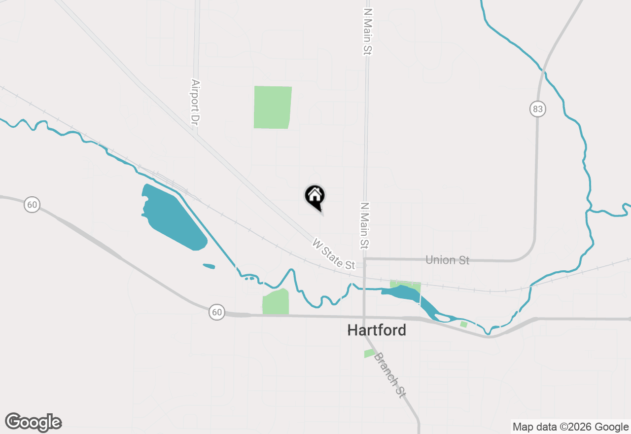 Map of 547 Forest St, Hartford, WI 53027