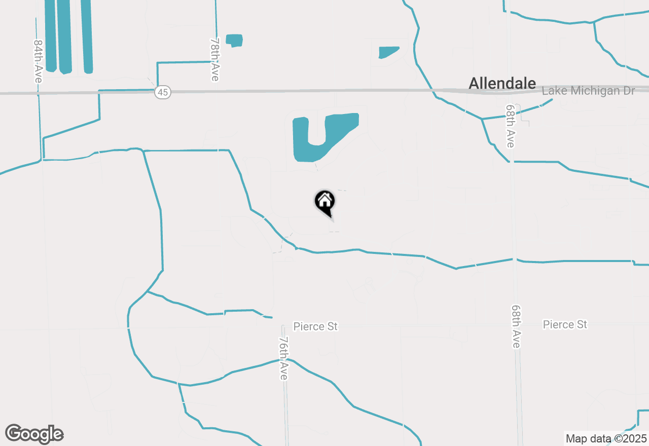 Map of 7456 Shorewood Street, Allendale, MI 49401
