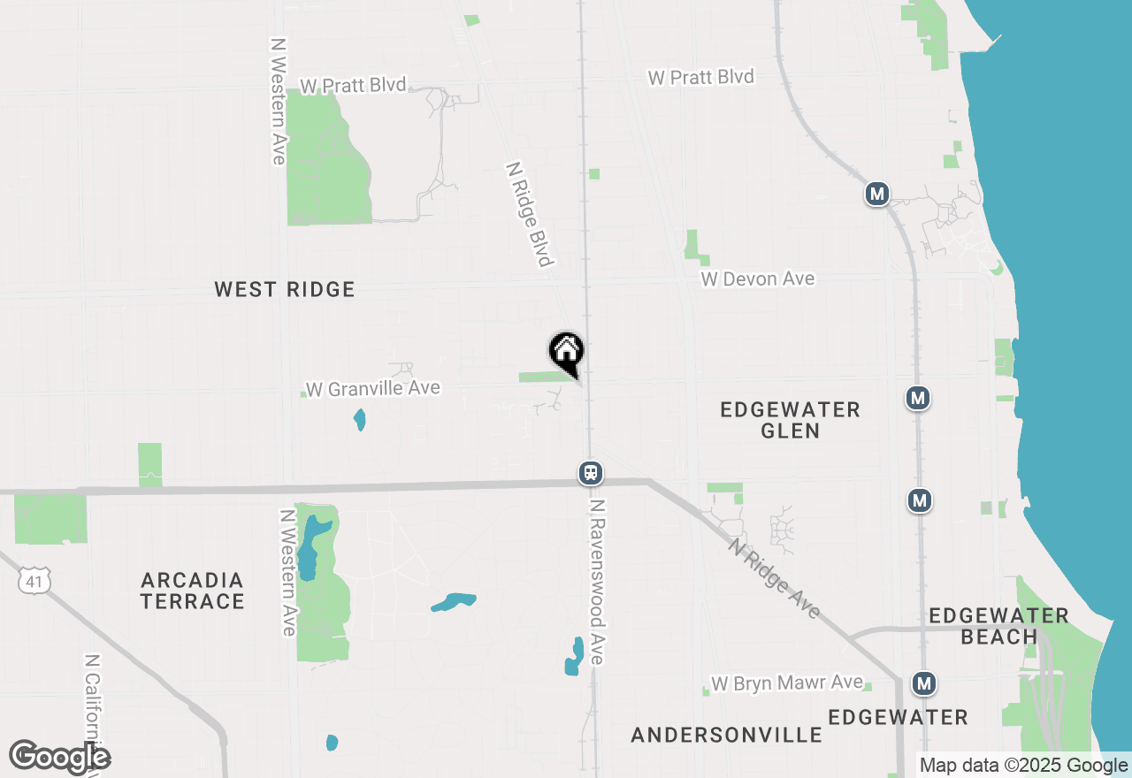 Map of 1823 W Granville Avenue #4A, Chicago, IL 60660