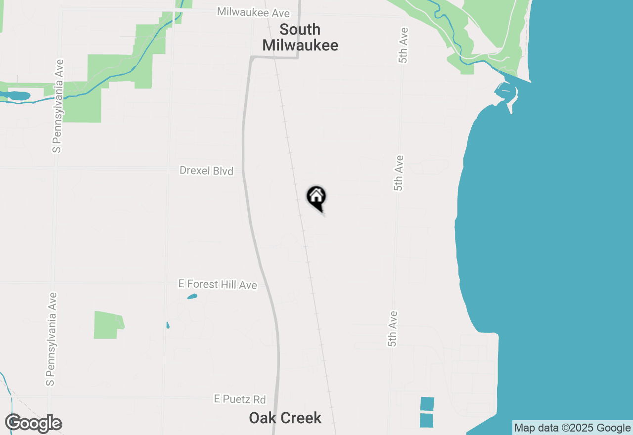 Map of 827 Columbia Ave, South Milwaukee, WI 53172