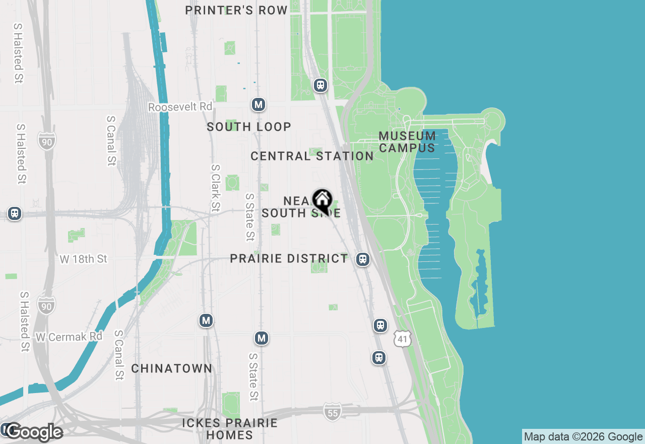 Map of 1600 S Prairie Avenue #2106, Chicago, IL 60616