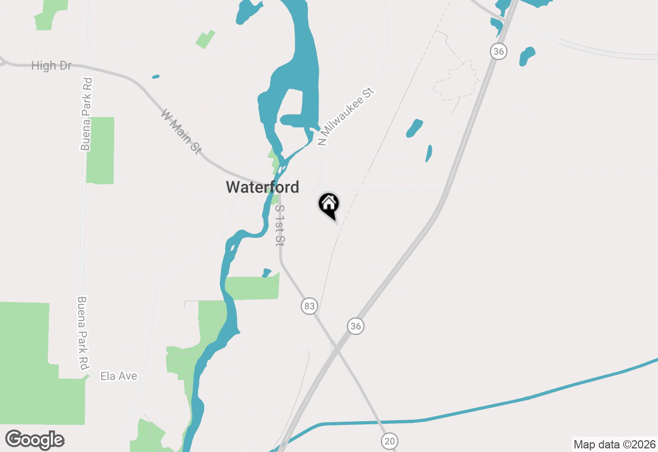 Map of 311 N Trailview Cir, Waterford, WI 53185