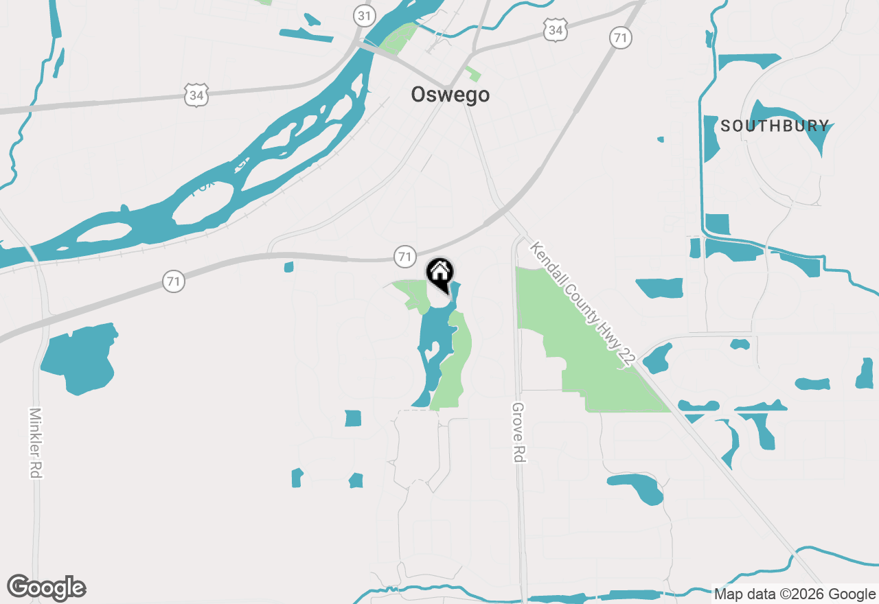 Map of 208 Long Meadow Court, Oswego, IL 60543