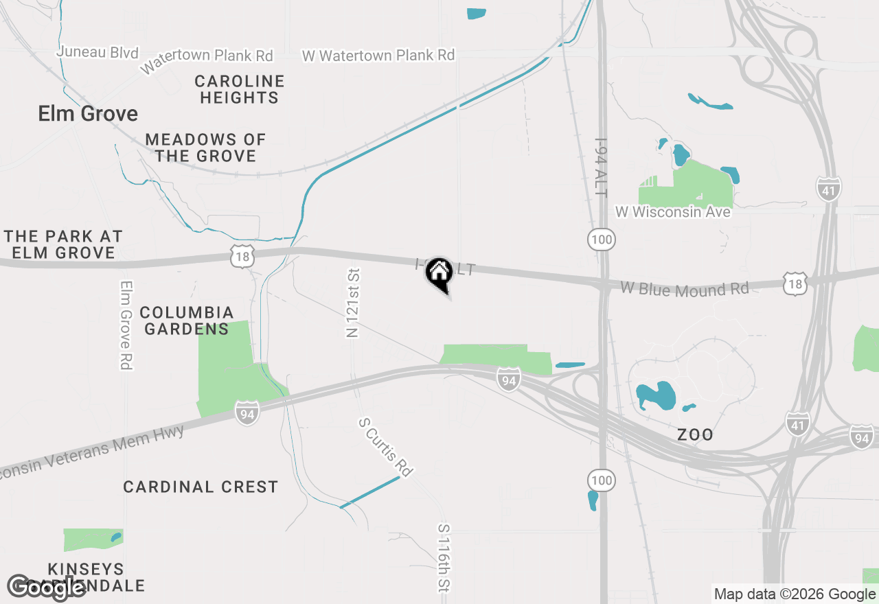 Map of 309 N 116th St, Wauwatosa, WI 53226