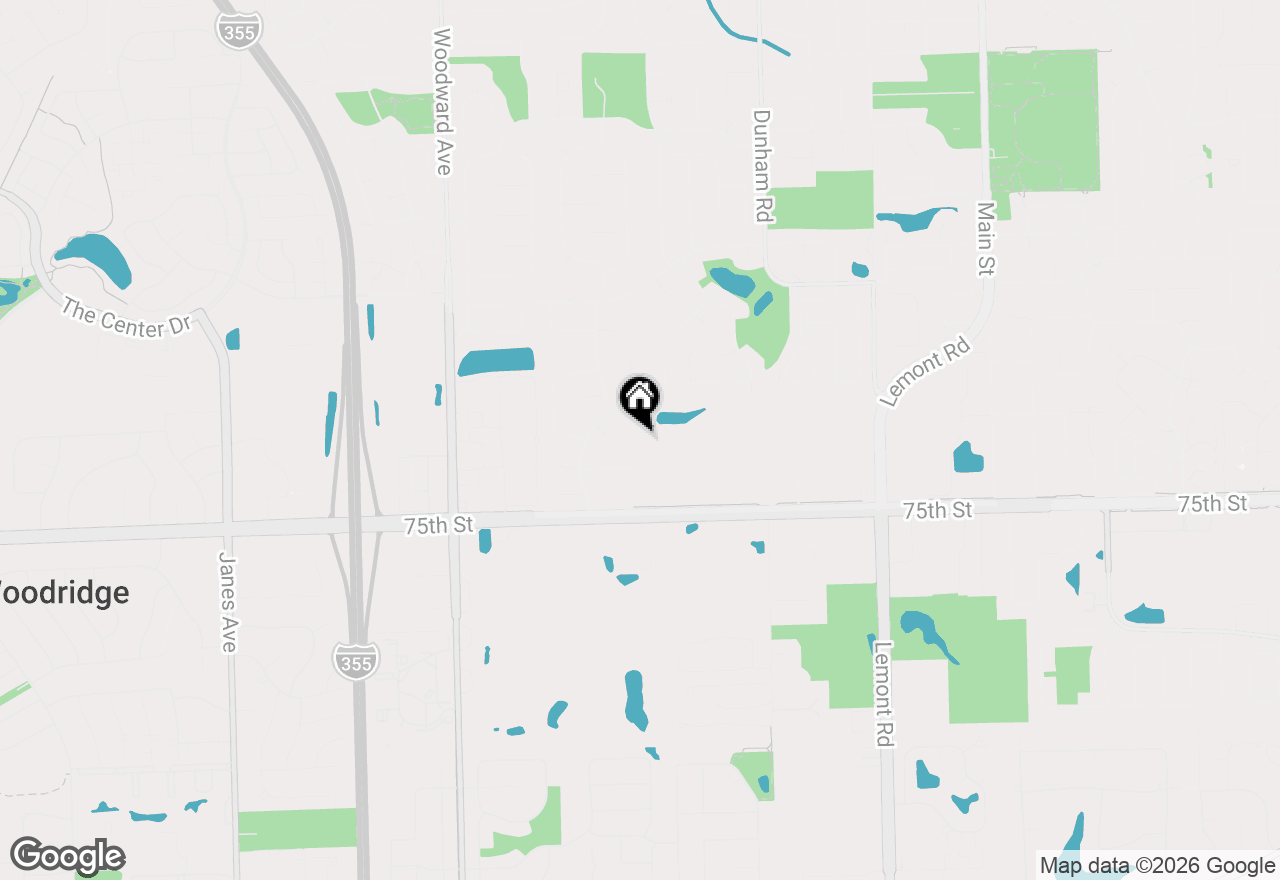 Map of 7325 Ticonderoga Road, Downers Grove, IL 60516