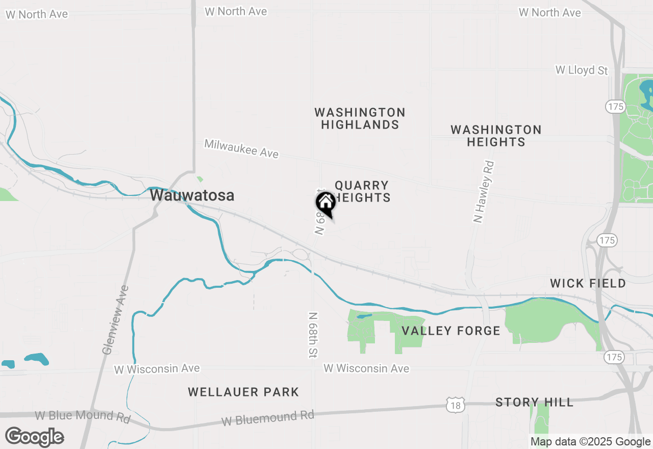Map of 1268 N 68th St, Wauwatosa, WI 53213