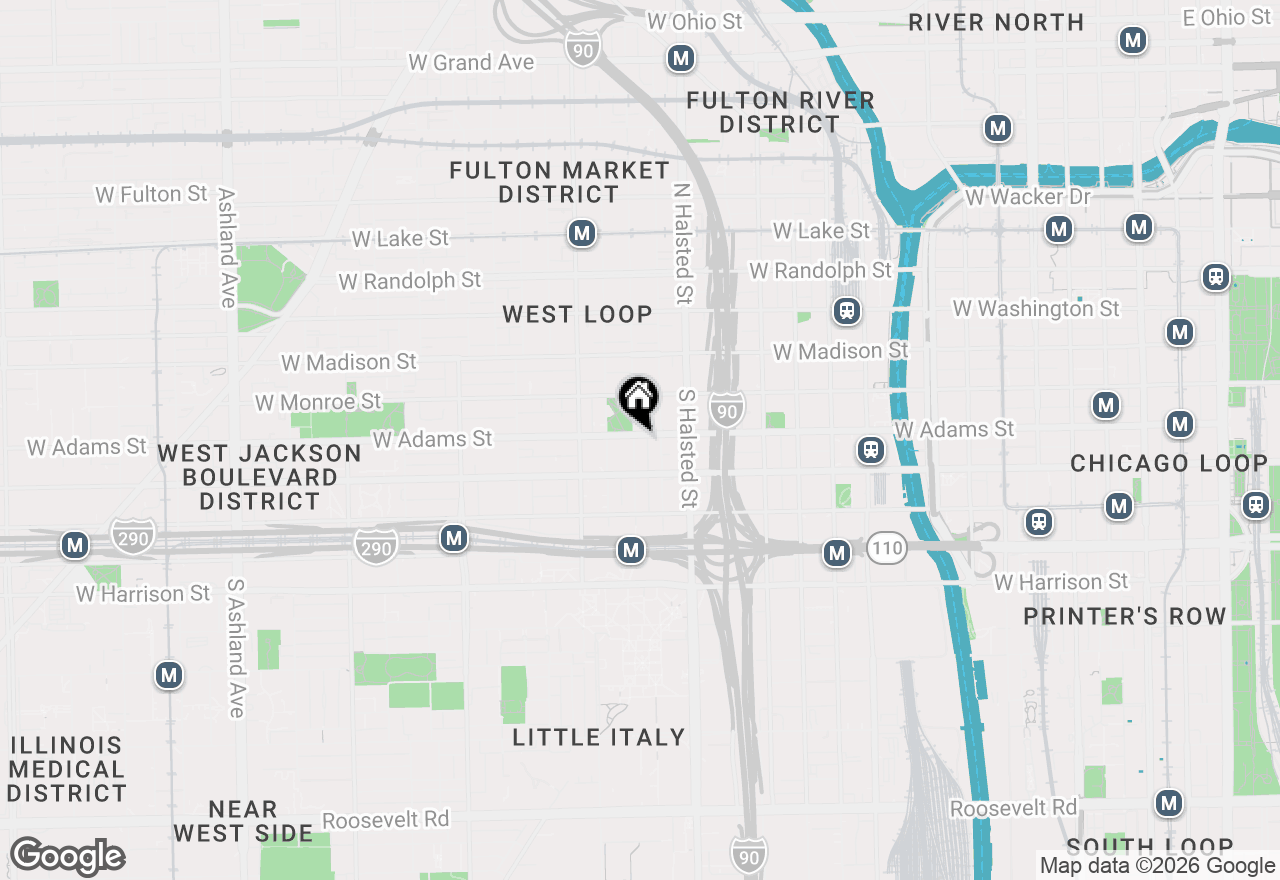 Map of 205 S Peoria Street #1515, Chicago, IL 60607