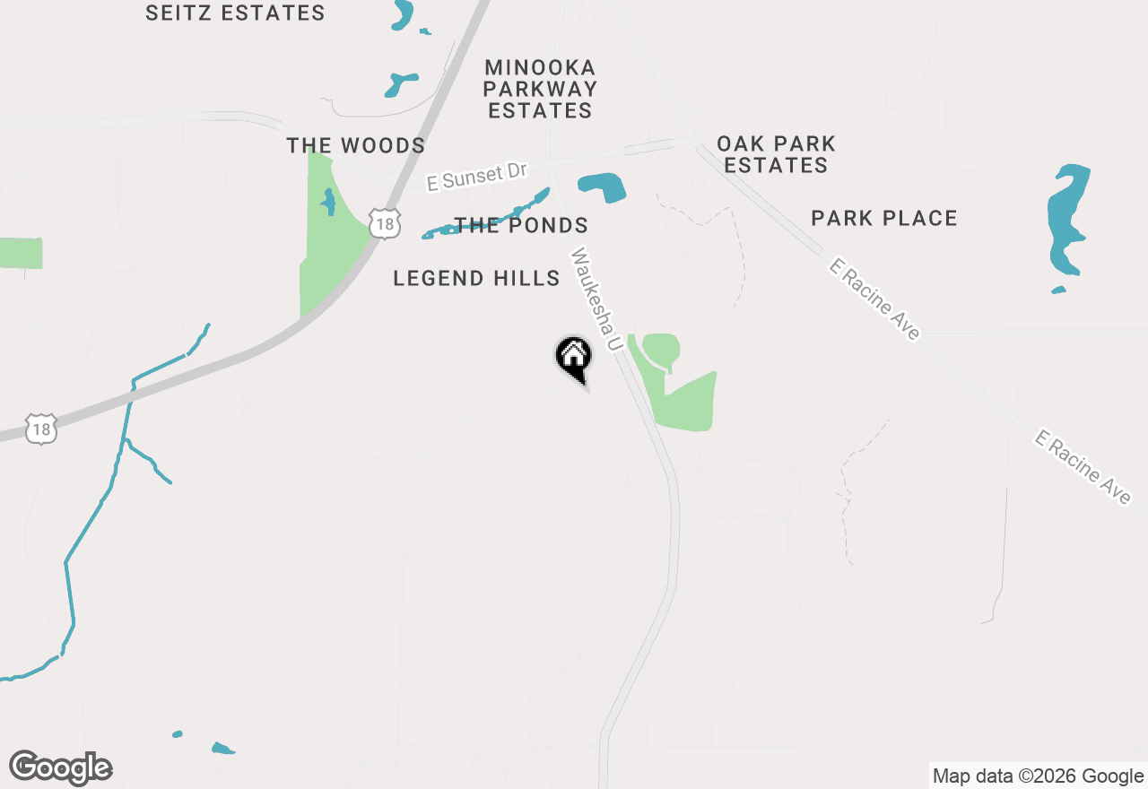 Map of 1905 Hunter Ct, Waukesha, WI 53189