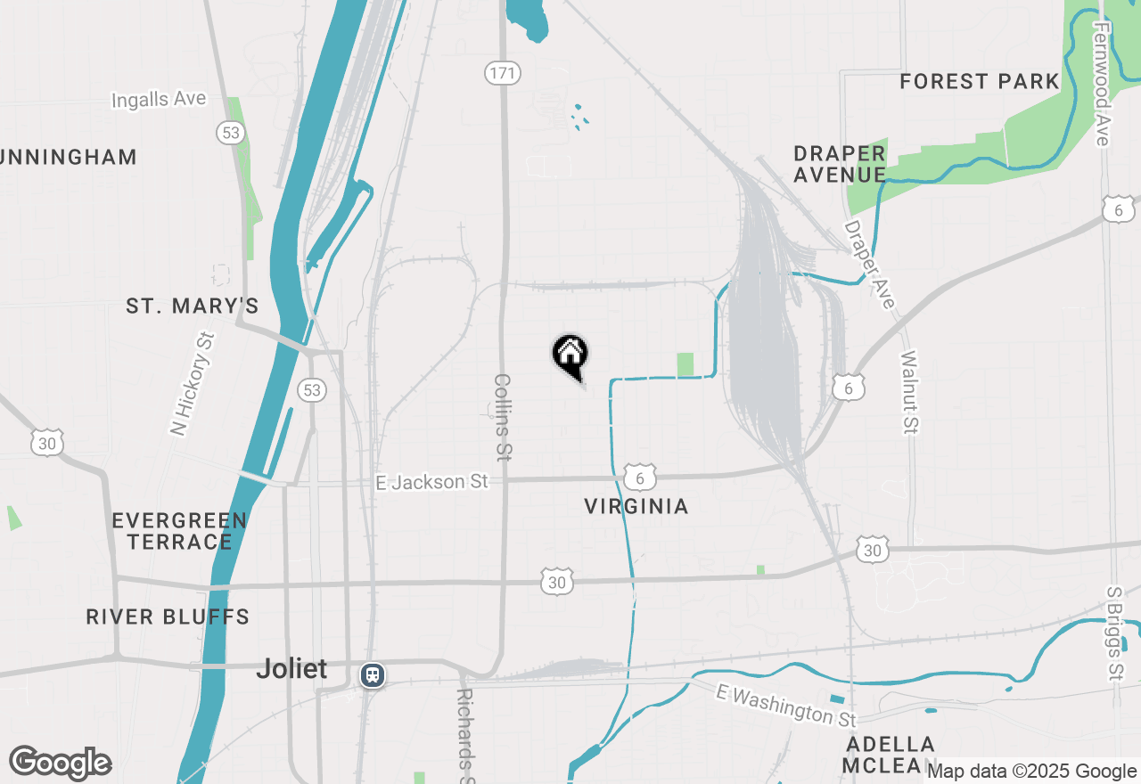 Map of 511 Irving Street, Joliet, IL 60432