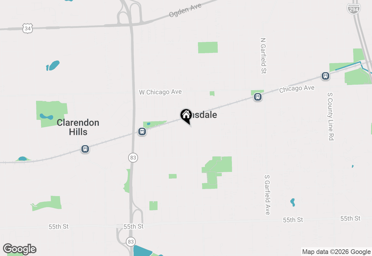 Map of 207 S Monroe Street, Hinsdale, IL 60521