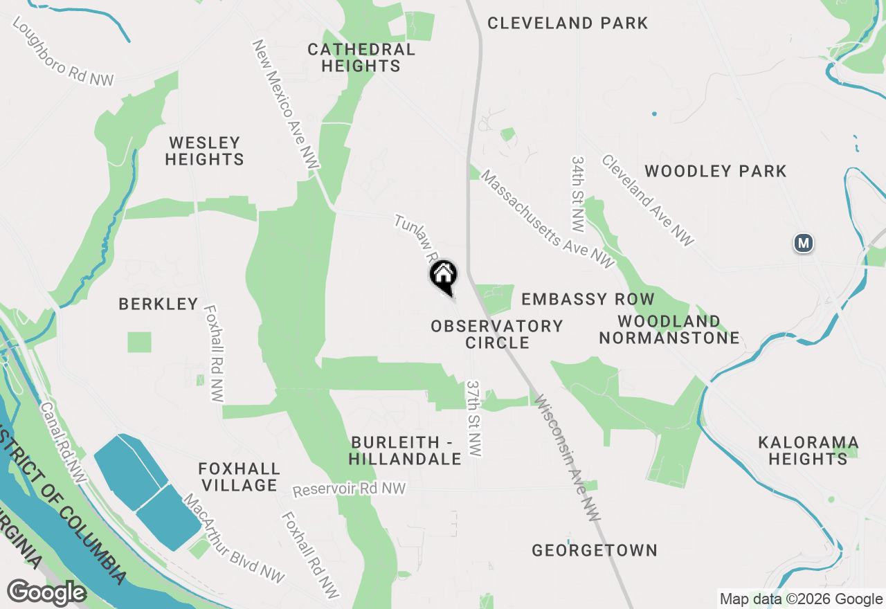Map of 3810 Beecher Street Nw, Washington, DC 20007