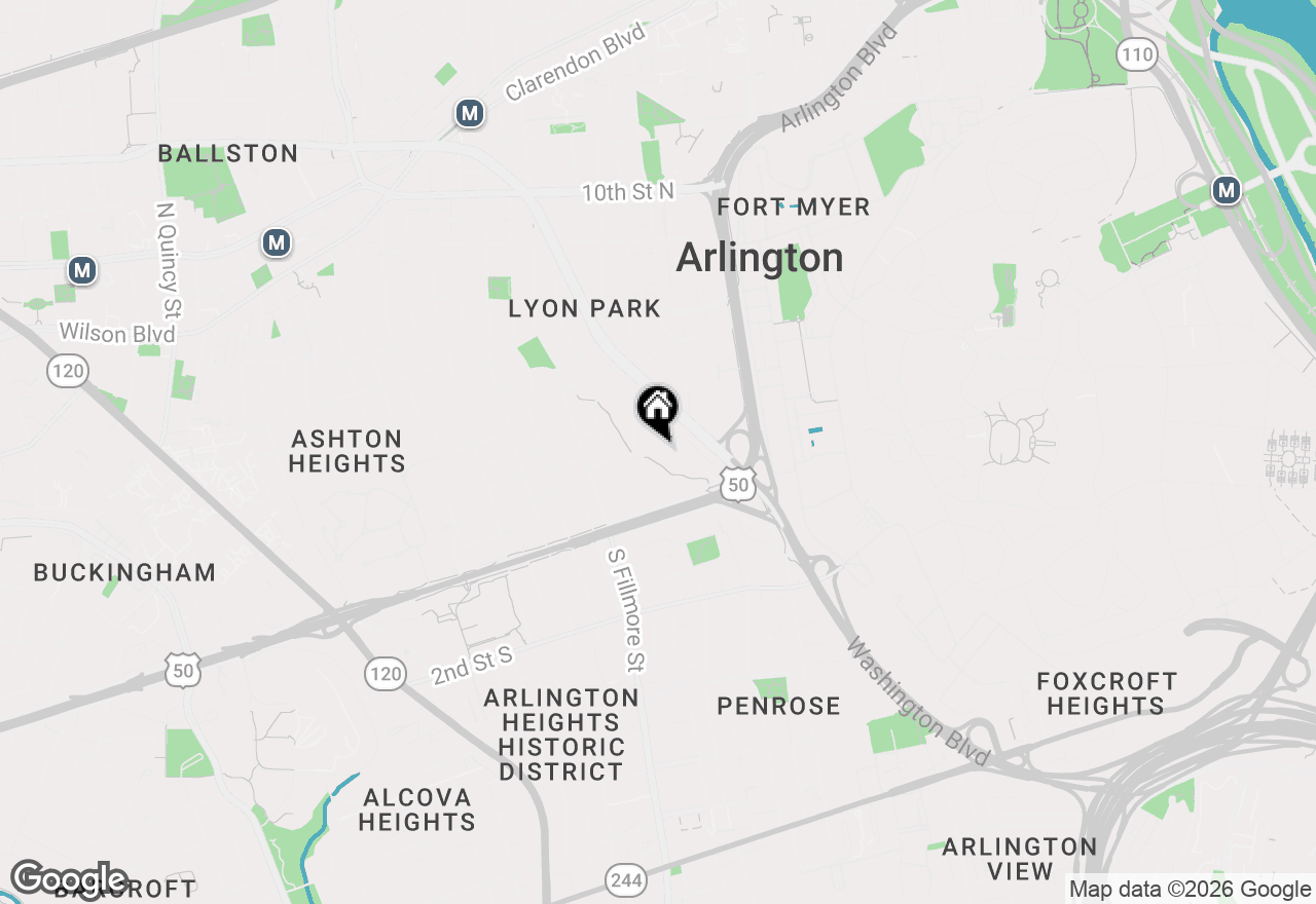 Map of 122 N Bedford Street #A, Arlington, VA 22201