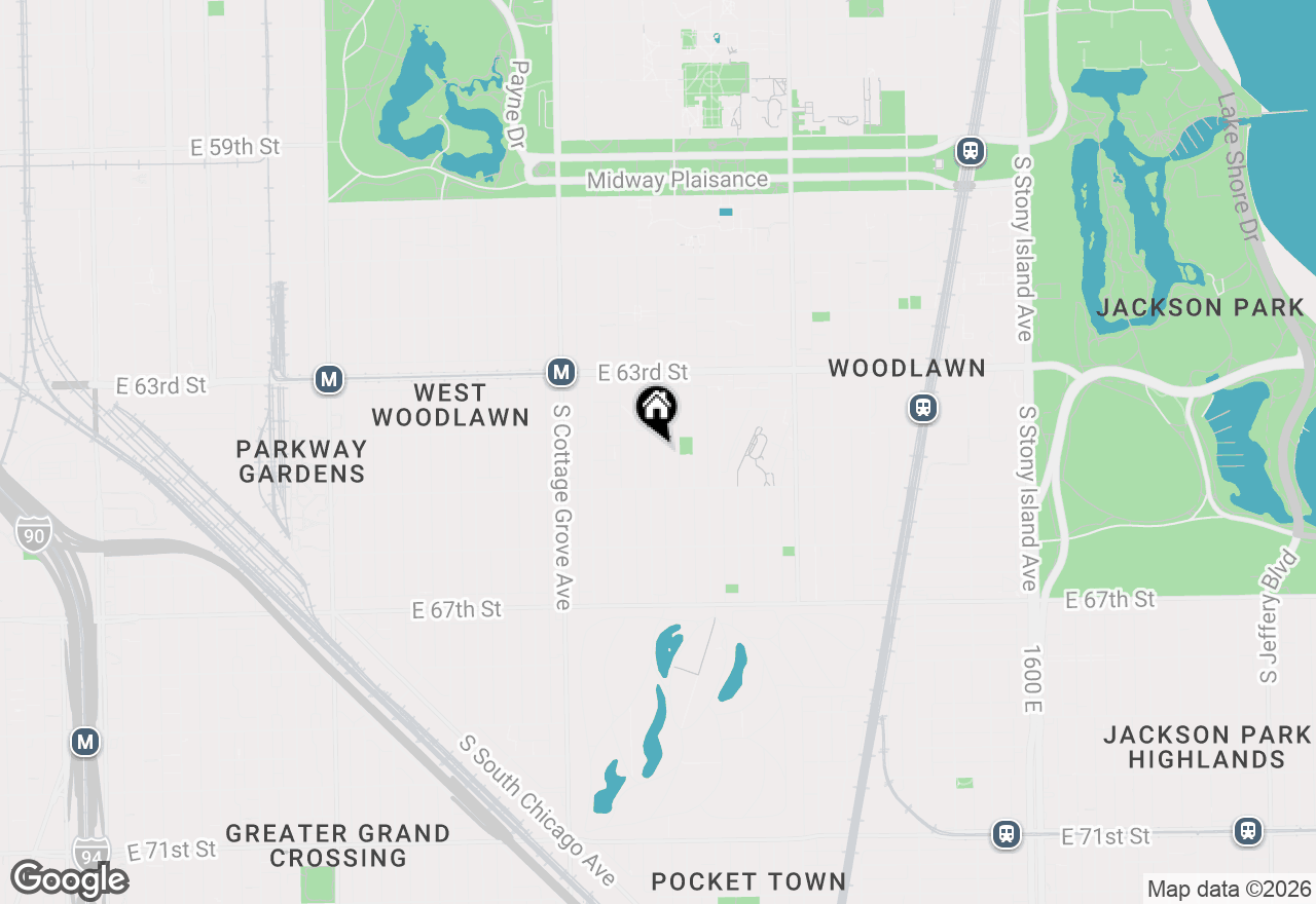 Map of 6424 S Ingleside Avenue #2, Chicago, IL 60637