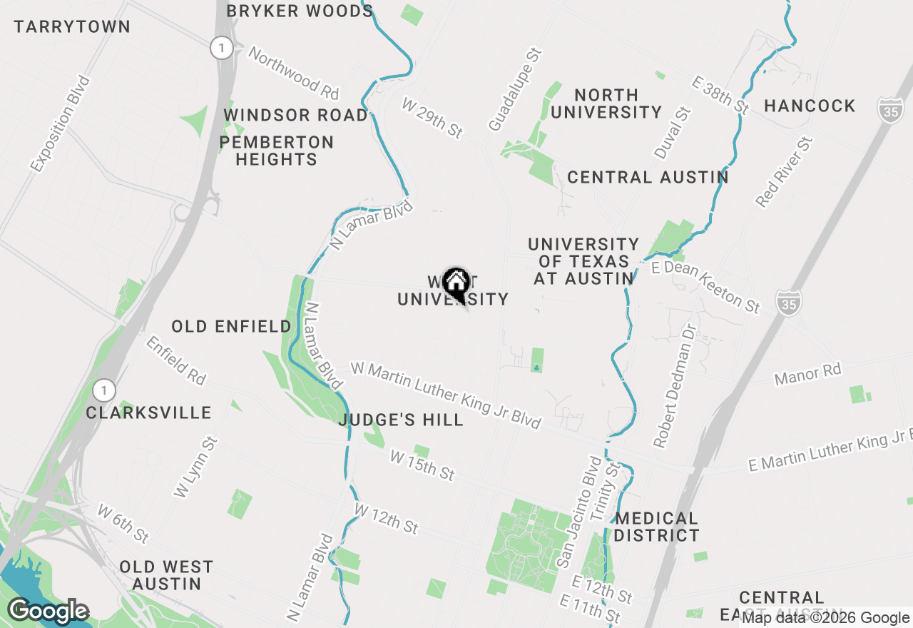 Map of 610 W 23rd St, Austin, TX 78705