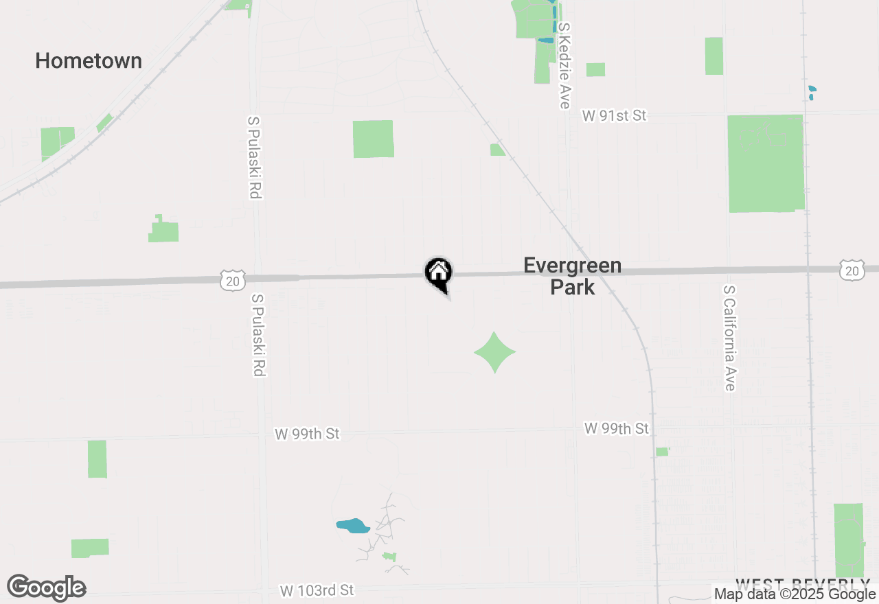 Map of 9545 S Clifton Park Avenue, Evergreen Park, IL 60805