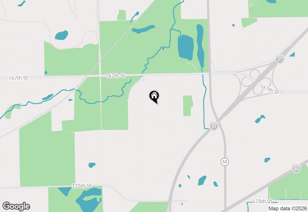Map of 16913 Thackeray Lot 9 Street, Oak Forest, IL 60452