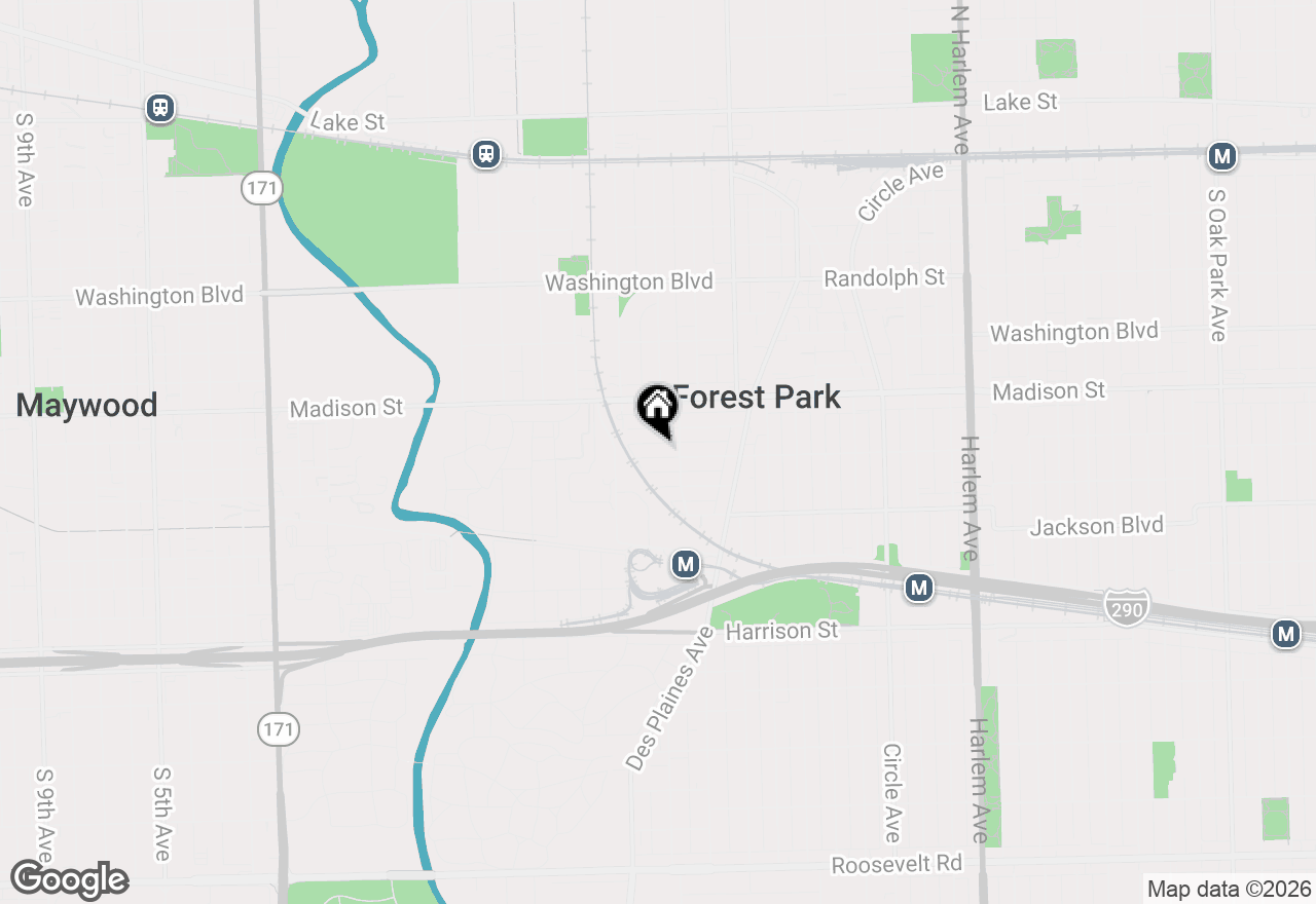 Map of 7717 Adams Street, Forest Park, IL 60130