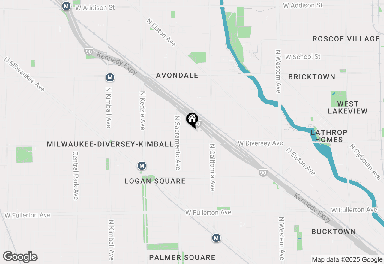 Map of 2842 N Francisco Avenue #1A, Chicago, IL 60618