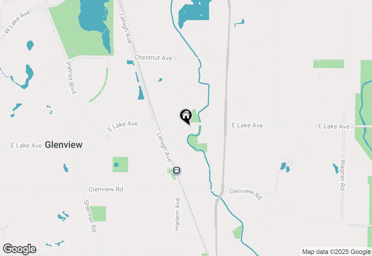 Map of 1342 Pine Street, Glenview, IL 60025