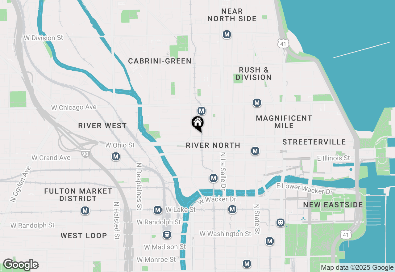 Map of 630 N Franklin Street #1101, Chicago, IL 60654