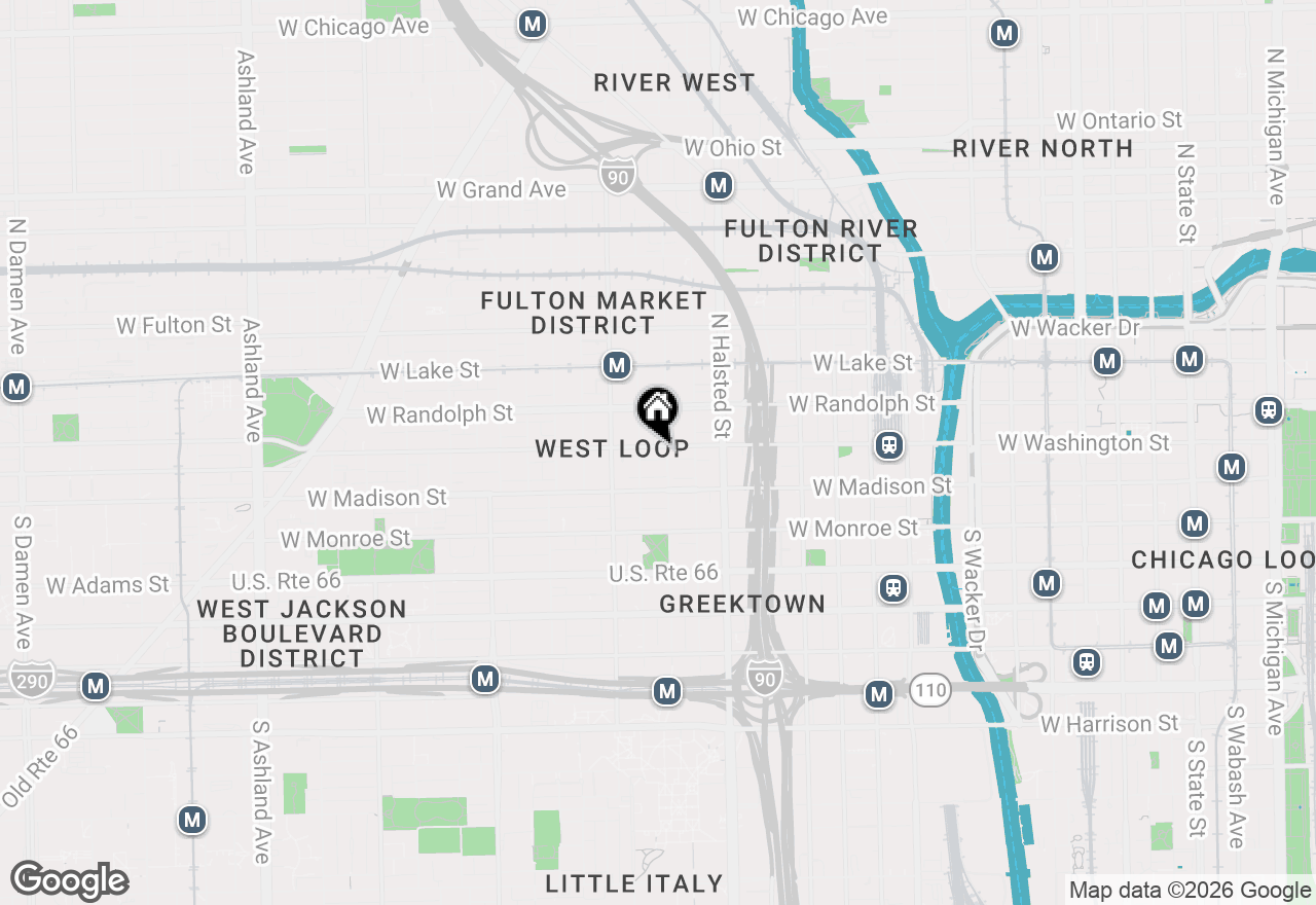 Map of 909 W Washington Boulevard #701, Chicago, IL 60607