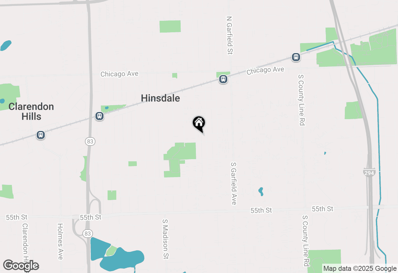 Map of 122 W 5th Street, Hinsdale, IL 60521