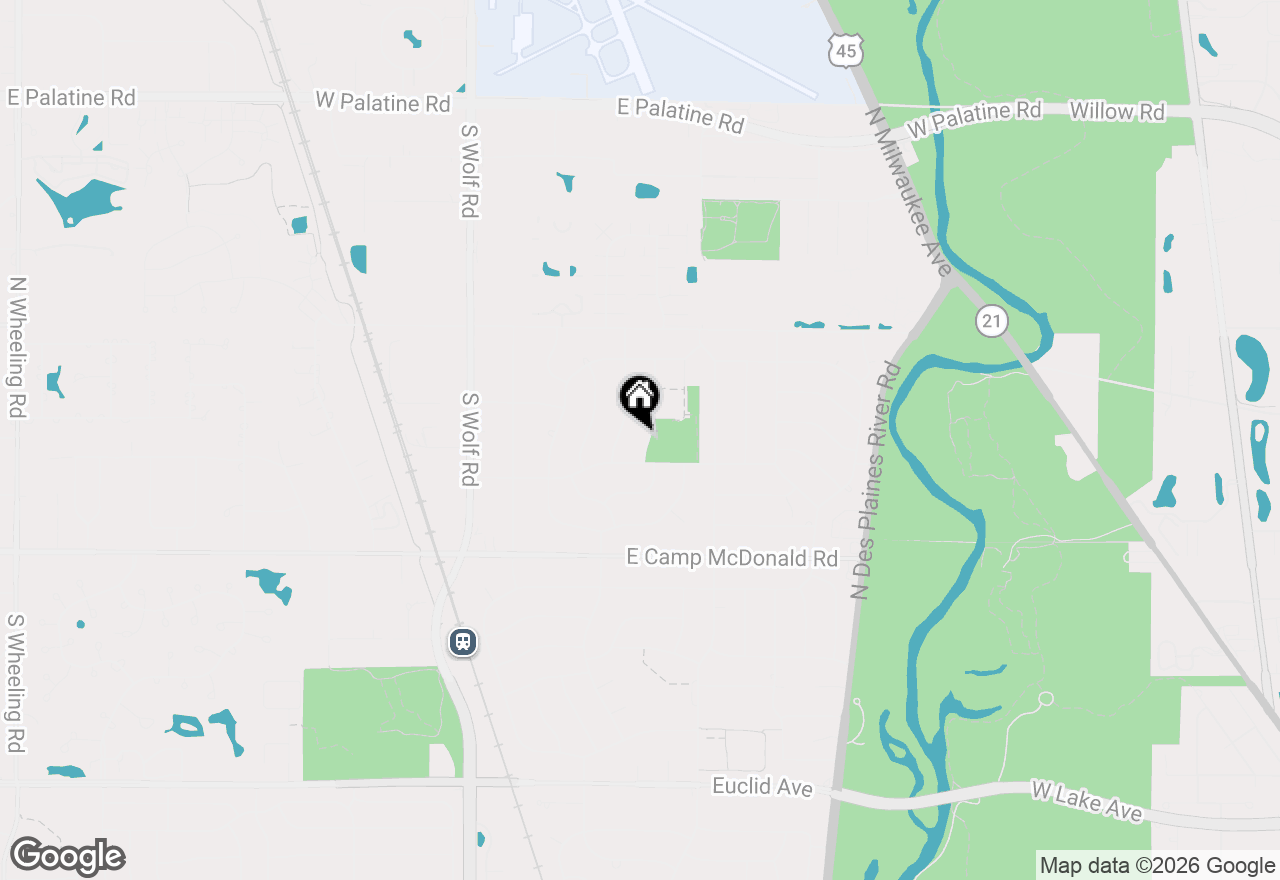 Map of 1706 N Aspen Drive, Mount Prospect, IL 60056