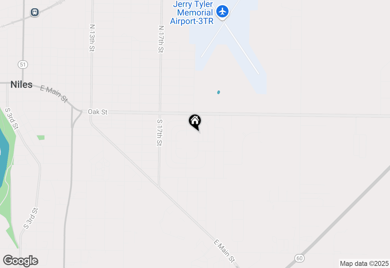 Map of 2010 Baldwin Drive, Niles, MI 49120