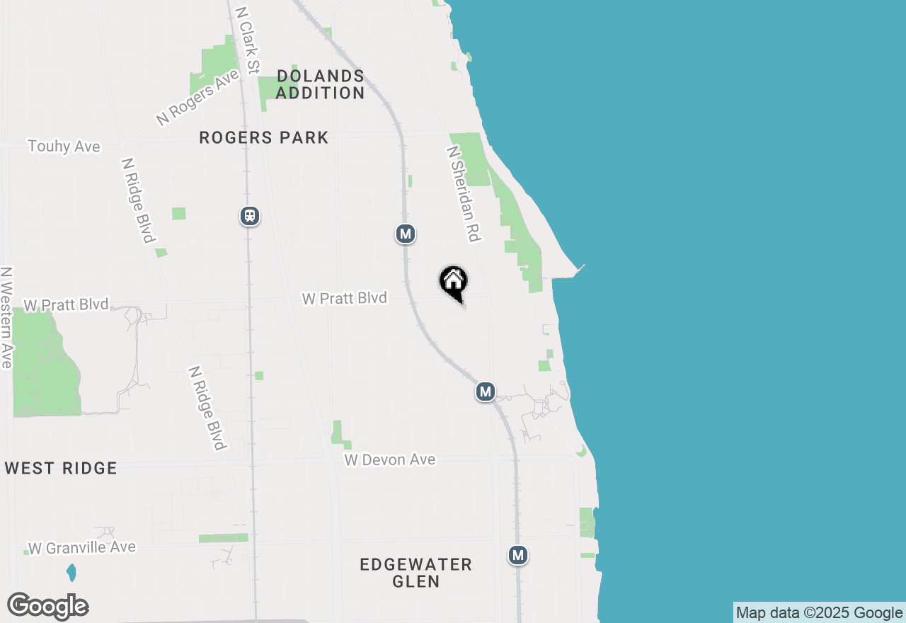 Map of 1254 W Columbia Avenue #3W, Chicago, IL 60626