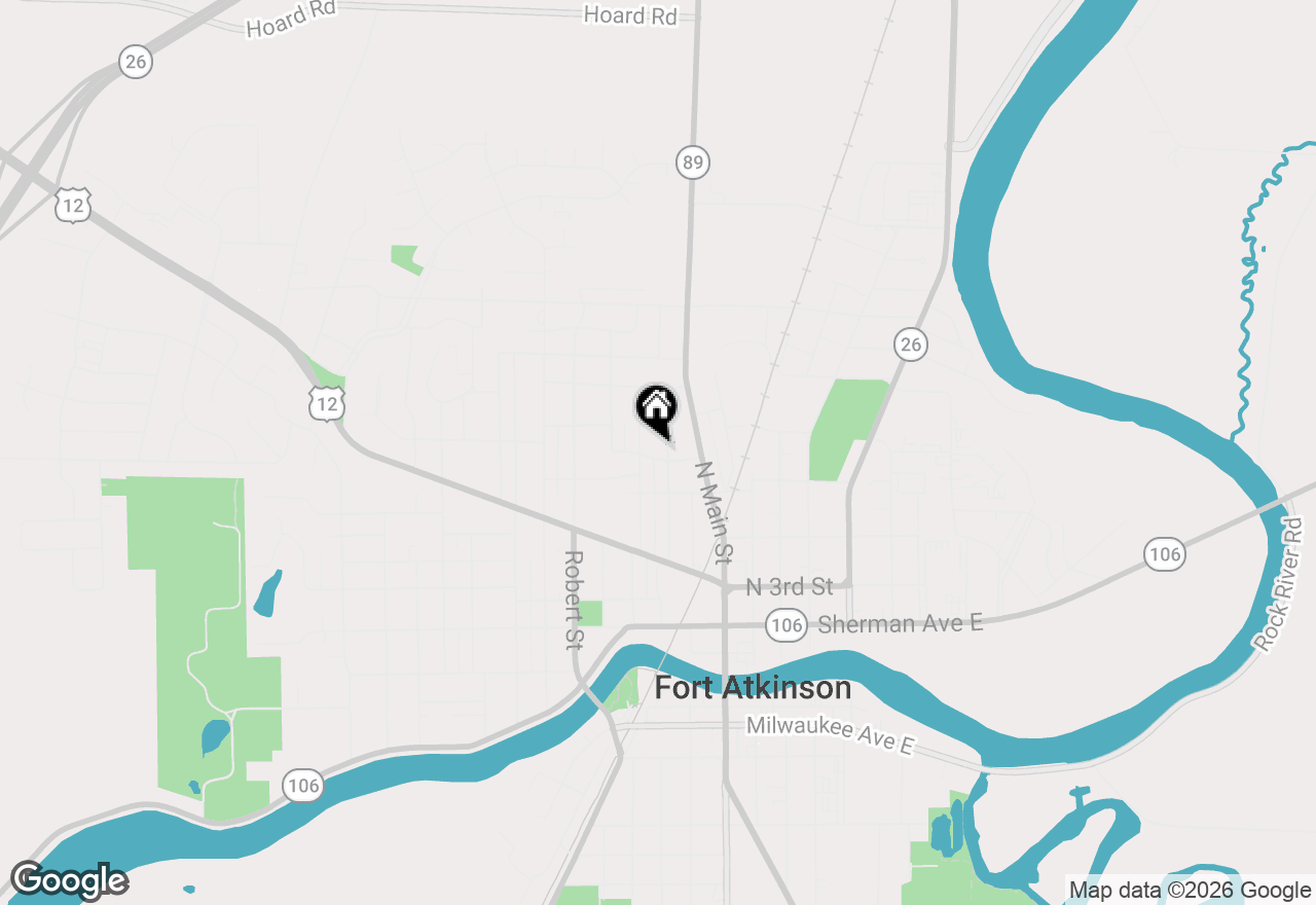 Map of 204 Linden Street, Fort Atkinson, WI 53538