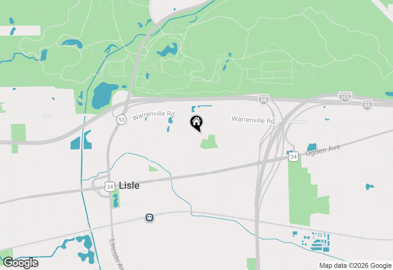 Map of 4418 Basswood Drive, Lisle, IL 60532