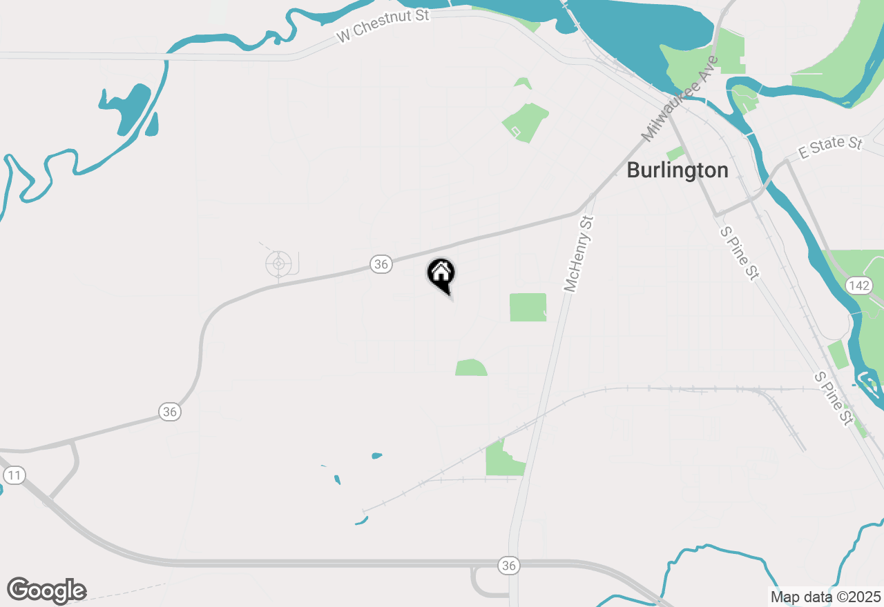 Map of 308 Donald Dr, Burlington, WI 53105