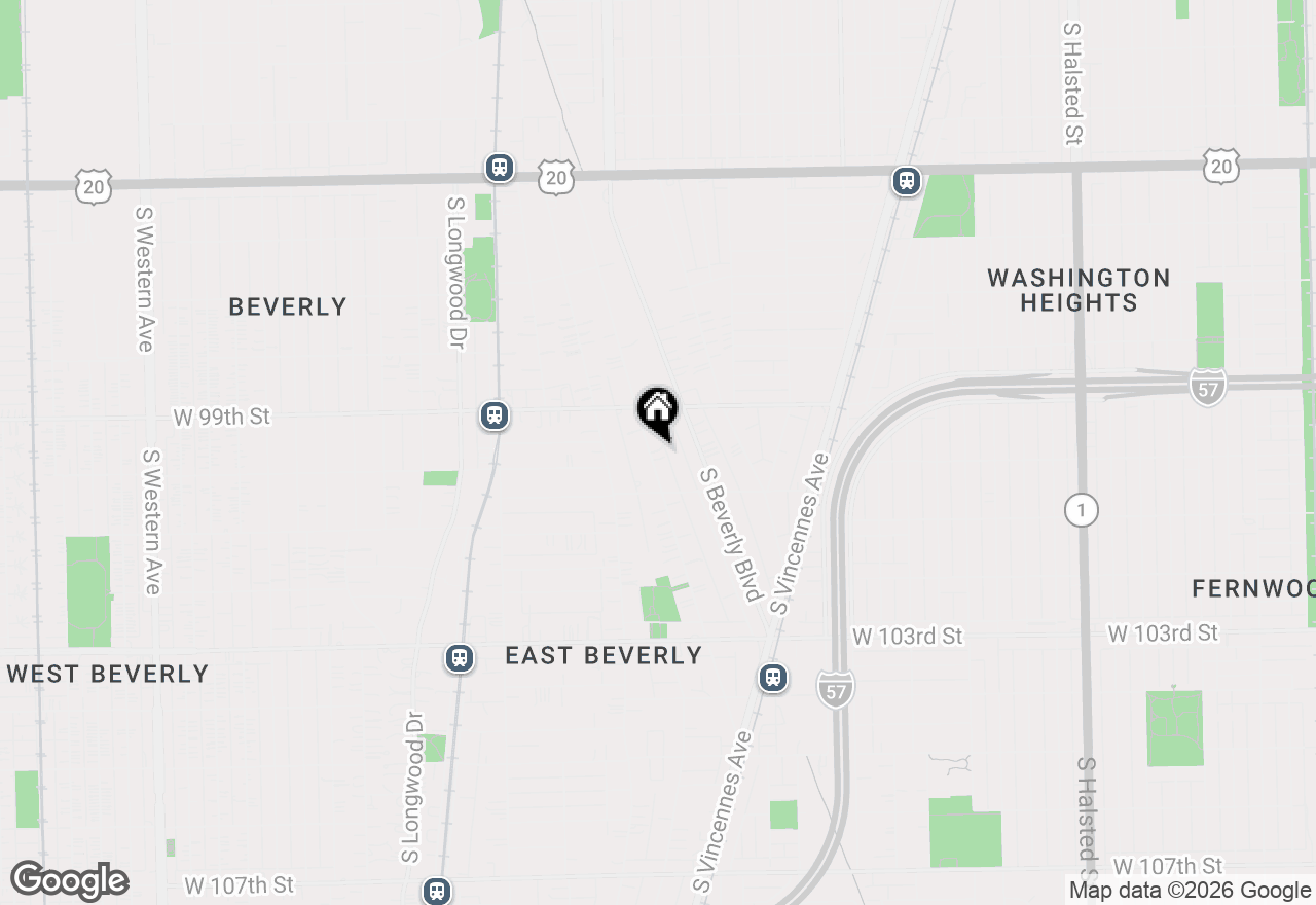 Map of (Address confidential), Chicago, Illinois 60643