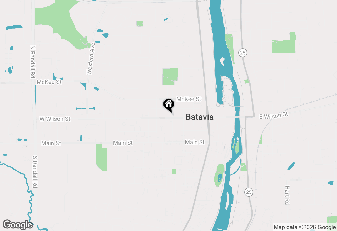 Map of 8 N Harrison Street, Batavia, IL 60510