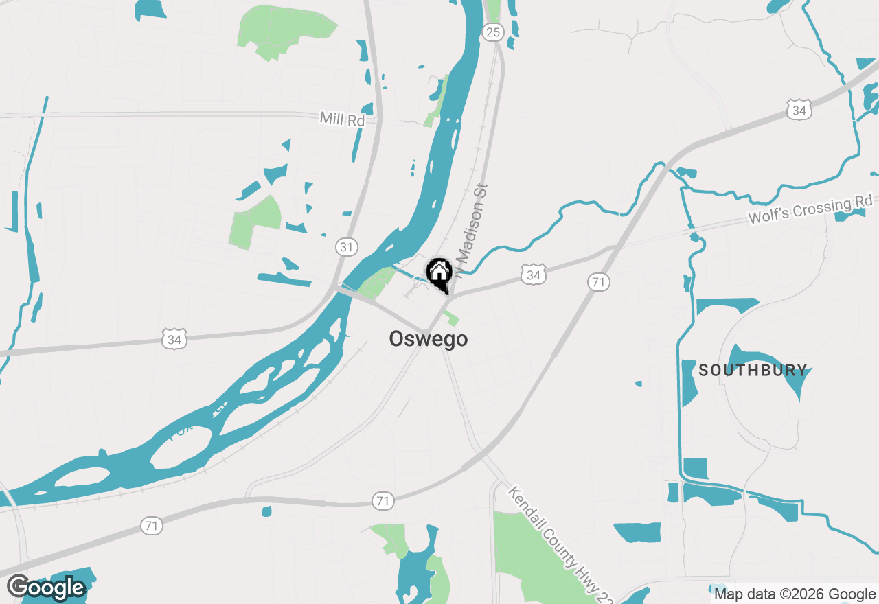 Map of 5 S Madison Street, Oswego, IL 60543