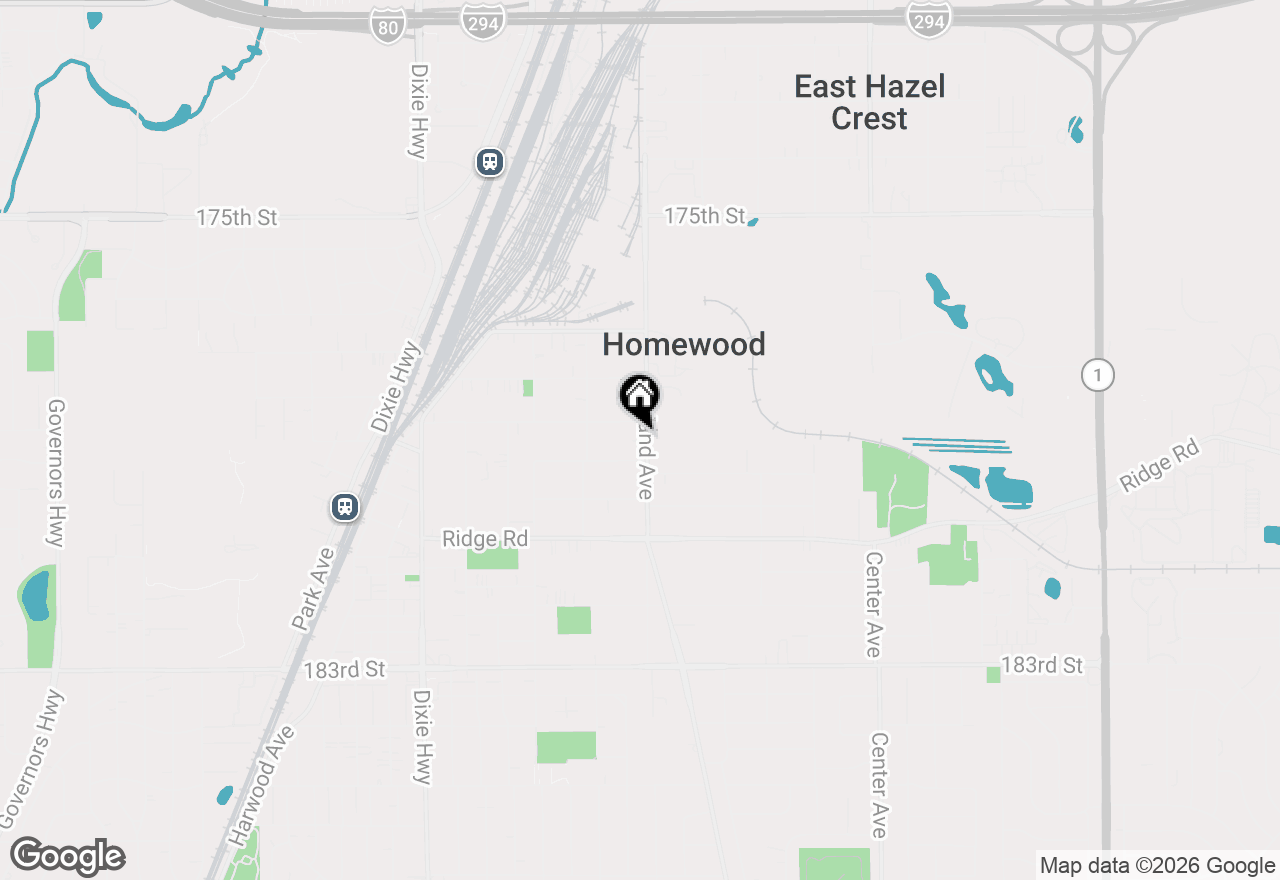 Map of 17866 Ashland Avenue, Homewood, IL 60430