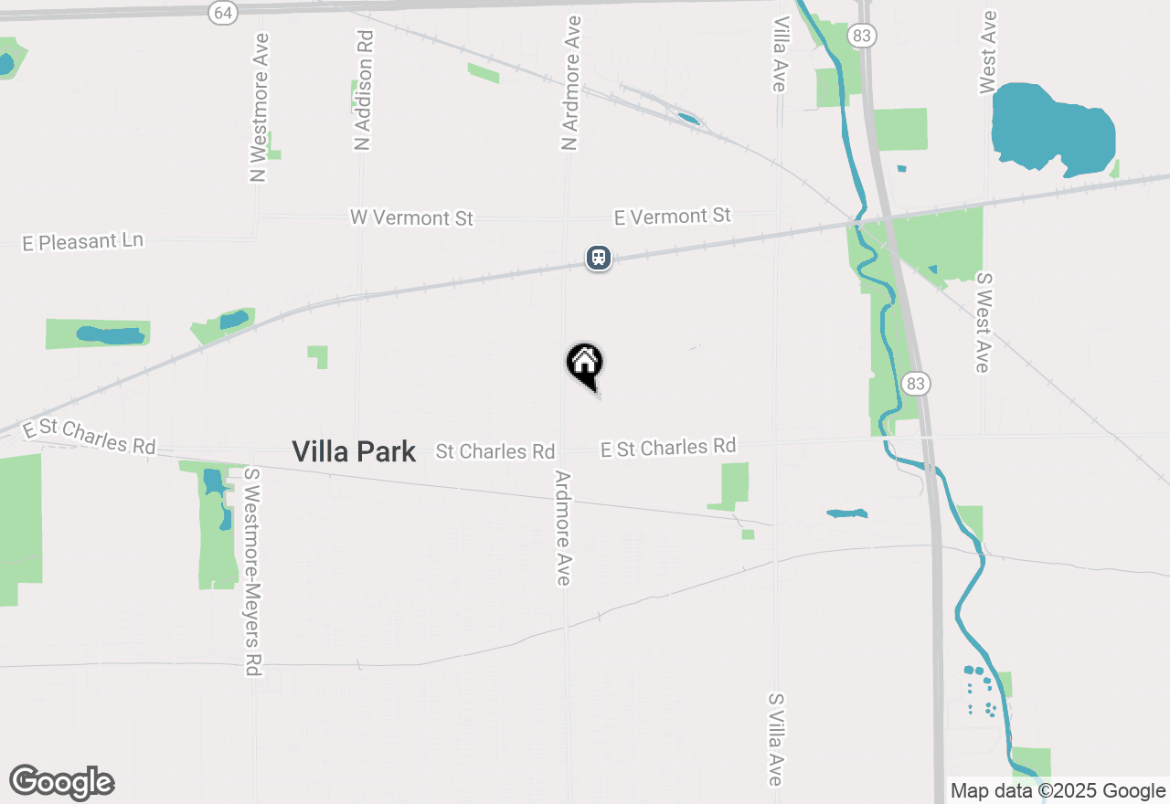 Map of 21 E Elm Street, Villa Park, IL 60181