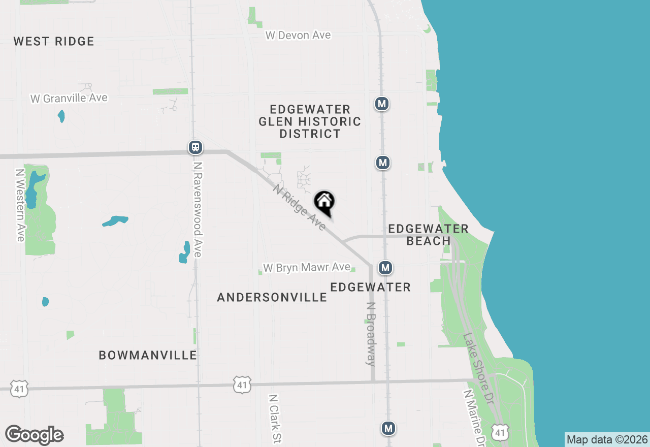 Map of 5725 N Ridge Avenue, Chicago, IL 60660