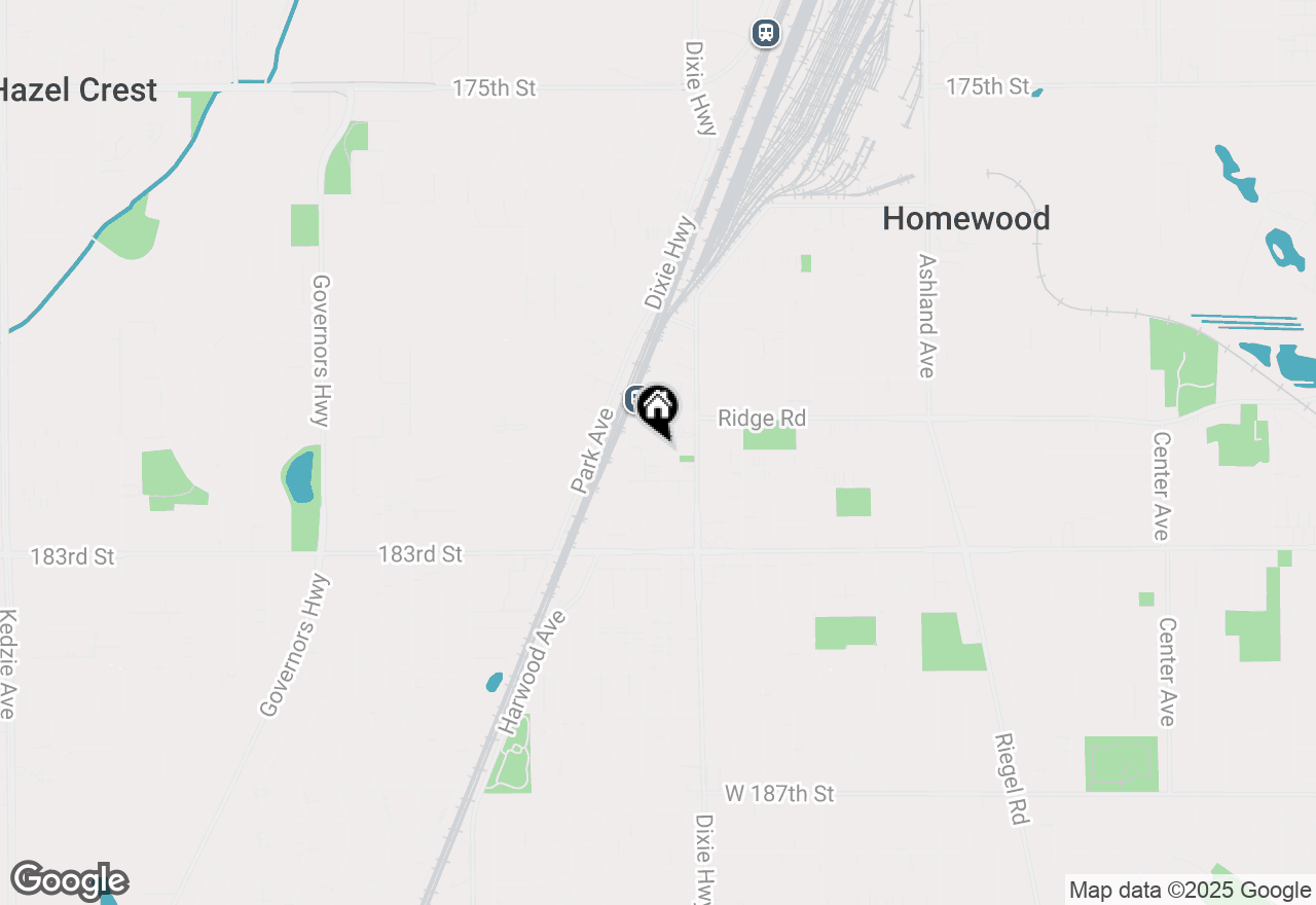 Map of 18124 Martin Avenue, Homewood, IL 60430