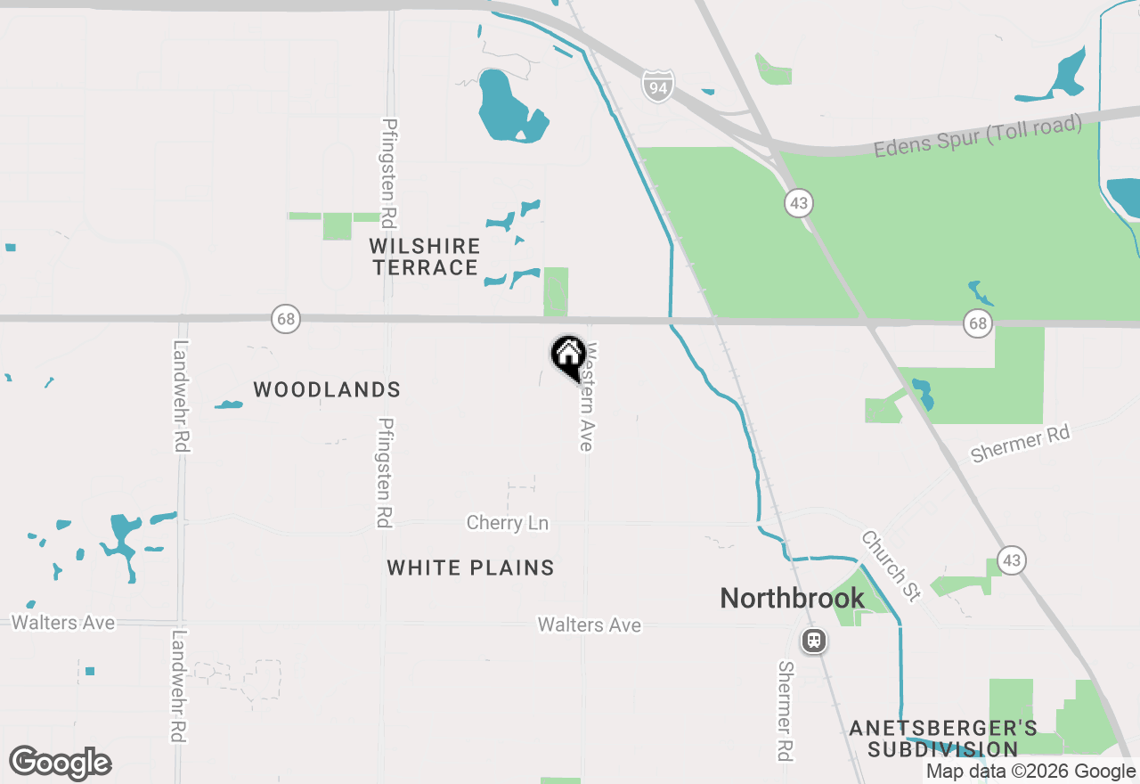 Map of 921 Woodbine Lane, Northbrook, IL 60062