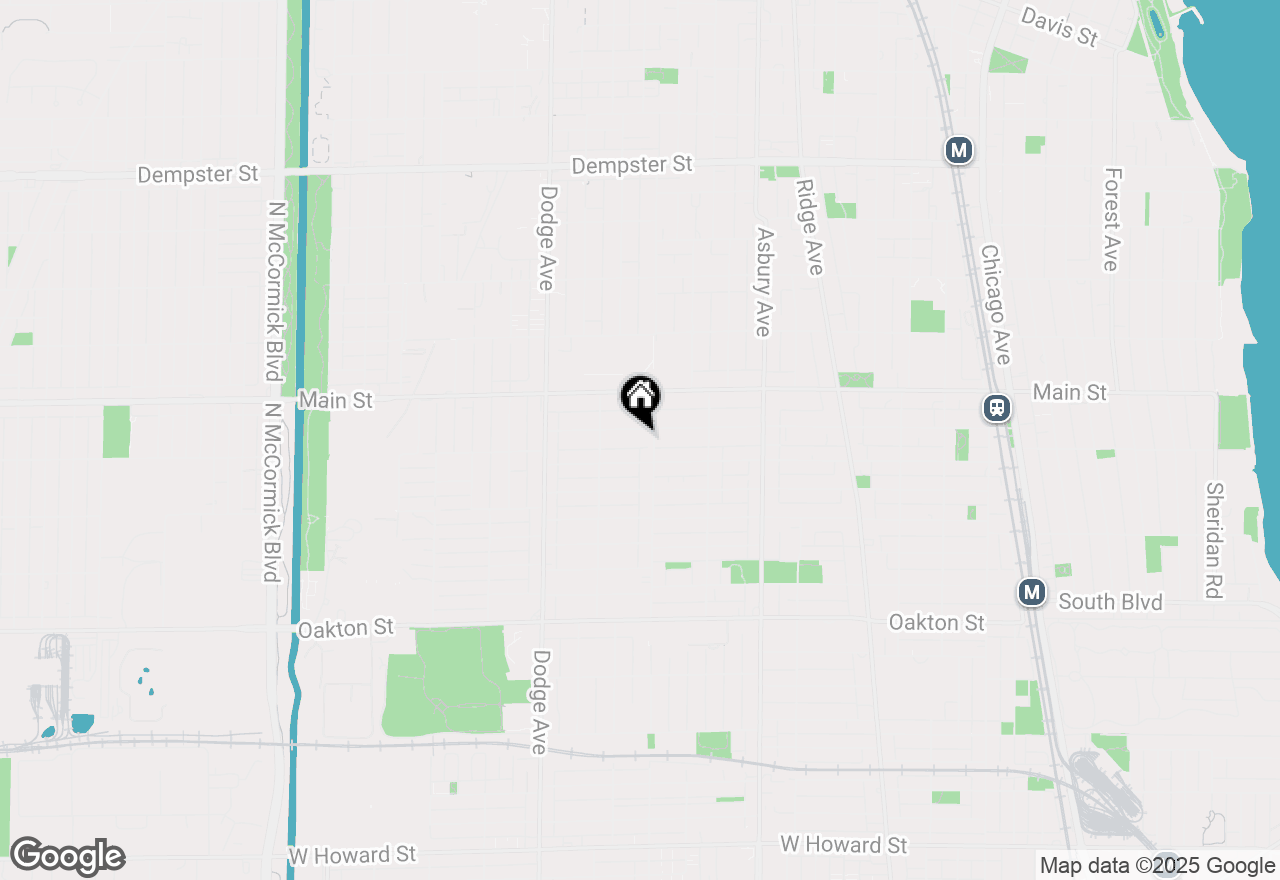 Map of 1610 Washington Street, Evanston, IL 60202