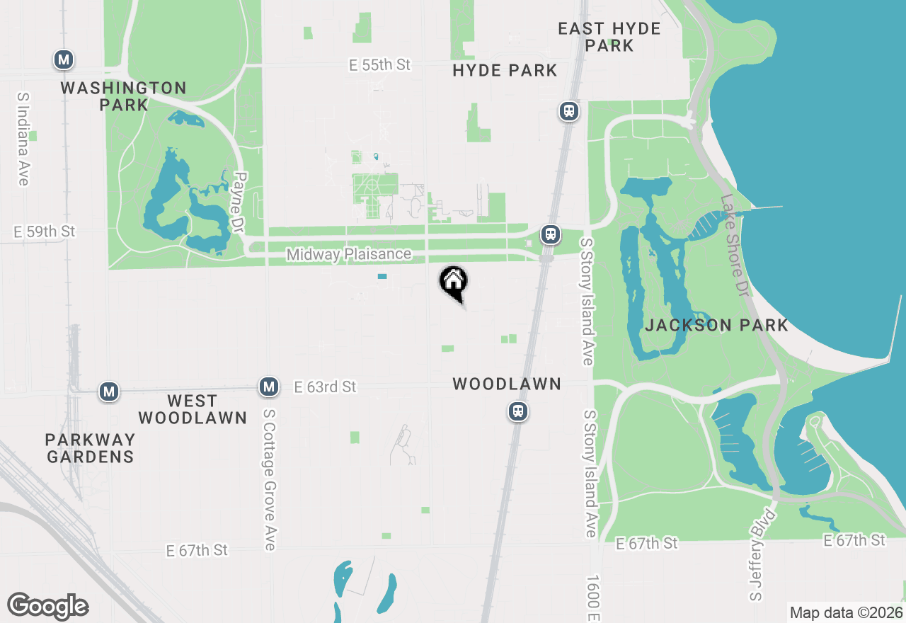Map of 6106 S Kimbark Avenue #1, Chicago, IL 60637