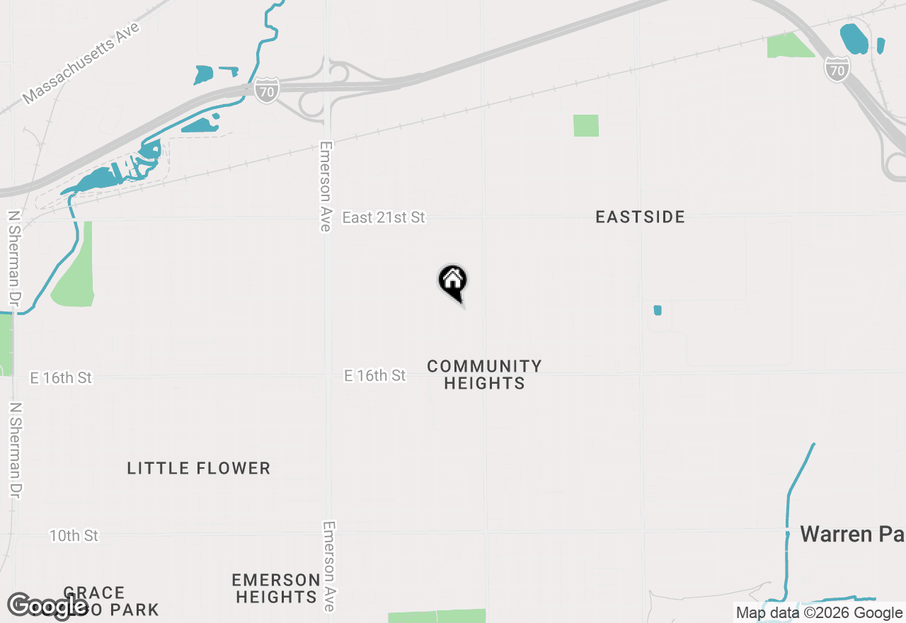 Map of 5472 E 18th Street, Indianapolis, IN 46218