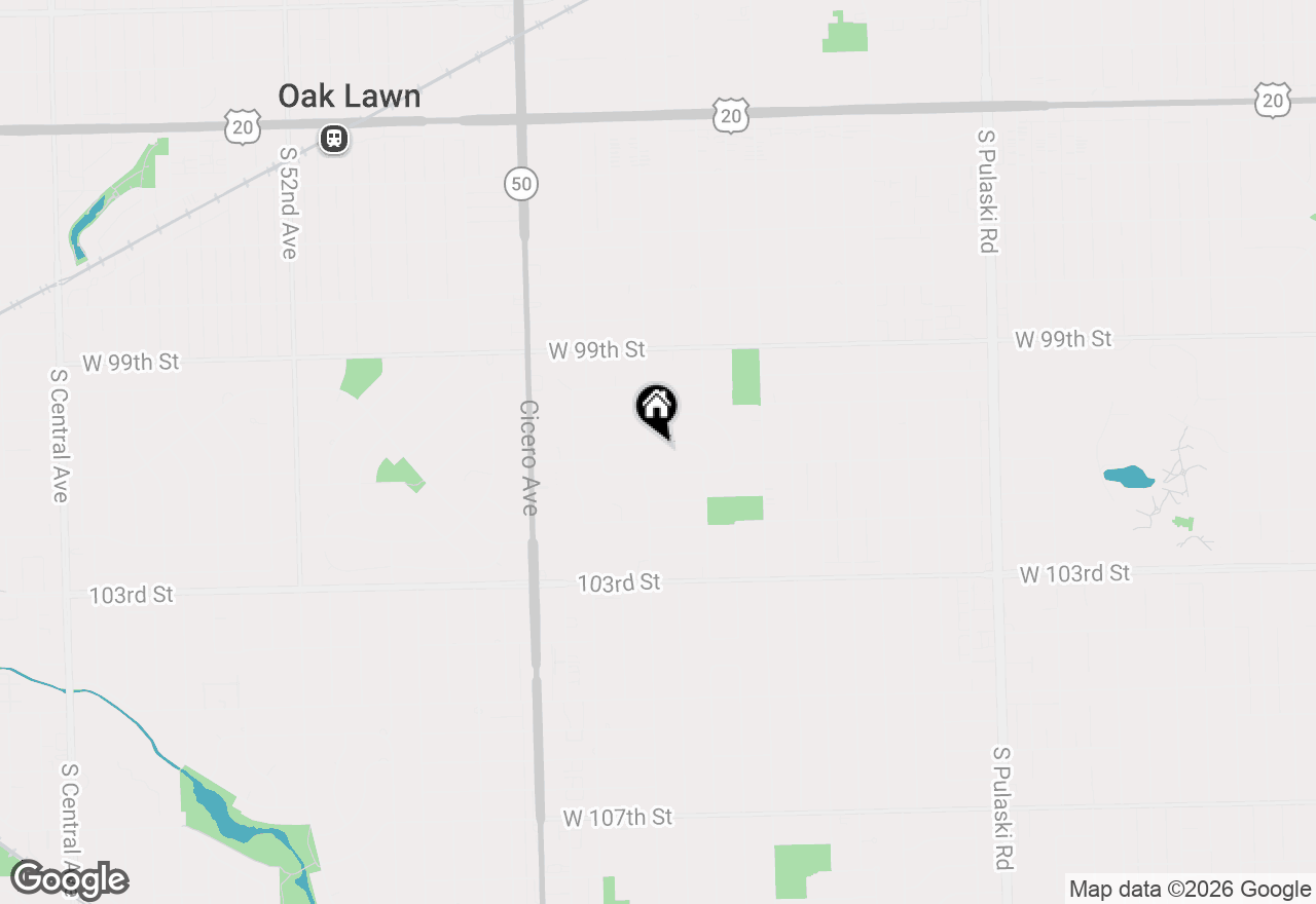 Map of 4537 W 100th Place, Oak Lawn, IL 60453