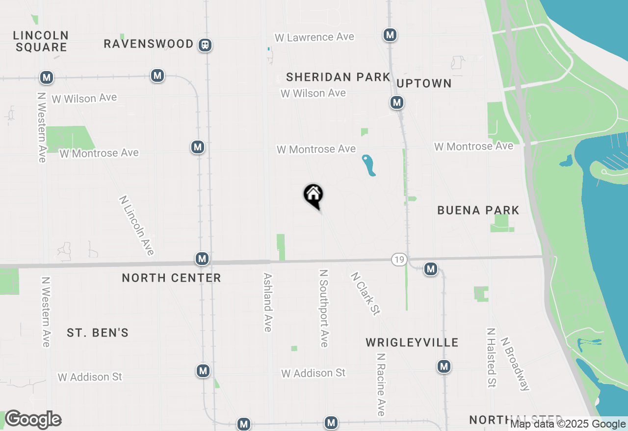 Map of 1416 W Warner Avenue, Chicago, IL 60613